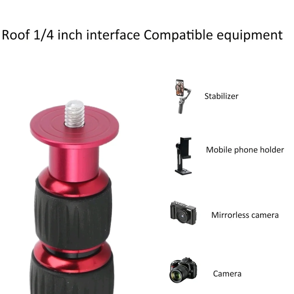 Aluminium Alloy Camera, 5 Section Monopod Tripod- 13. 2- 42. 5 inch, Solid Light
